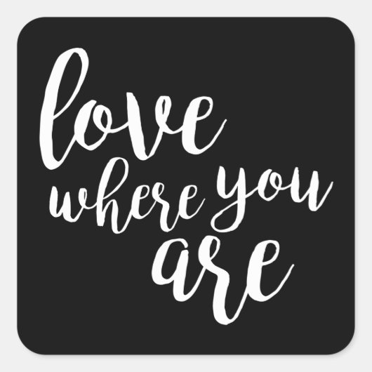 Quotable V Quadratischer Aufkleber (Vorderseite)