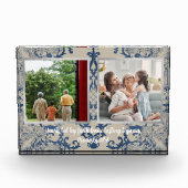 Quote and Bible Verse Vintage Pattern Photo Block (Vorderseite)