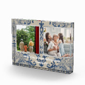 Quote and Bible Verse Vintage Pattern Photo Block (Rechts)