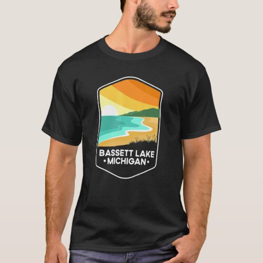 Quote Bassett Lake Loon Michigan T-Shirt (Vorderseite)