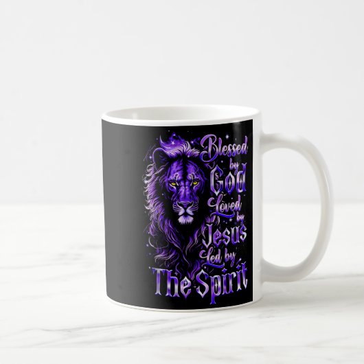 Quote Blessed By God Loved By Jesus Led By The Sri Kaffeetasse (Rechts)