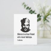 Quote By Konfucius Postkarte (Stehend Vorderseite)