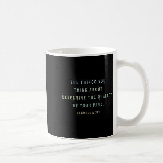Quote By Marcus Aurelius, Mindset Motivational Quo Kaffeetasse (Rechts)