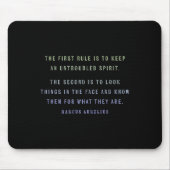 Quote By Marcus Aurelius Stoic, Mindset Motivation Mousepad (Vorne)