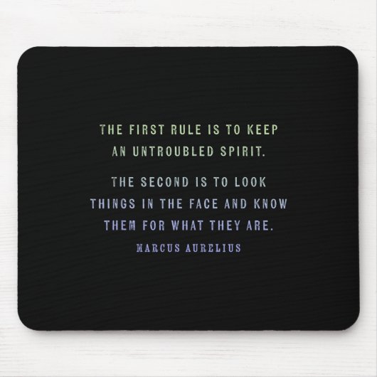 Quote By Marcus Aurelius Stoic, Mindset Motivation Mousepad (Vorne)