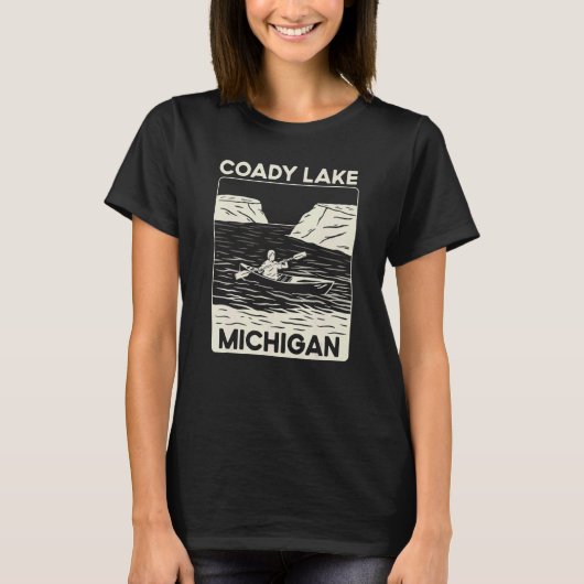 Quote Coady Lake Kayaking Michigan T-Shirt (Vorderseite)