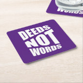 Quote Deed not words Square Paper Untersetzer (angewinkelt)