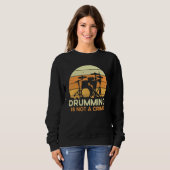 Quote Drumming Is Not A Crime Musician Drummer Sweatshirt (Vorne ganz)