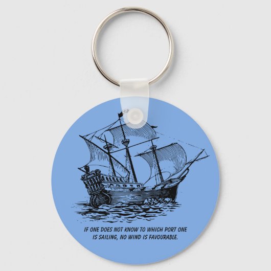 QUOTE FÜR Vintages SCHIFF Schlüsselanhänger (Vorderseite)