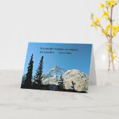 Quote: It is not the mountain we conquer... Karte (Gelbe Blume)