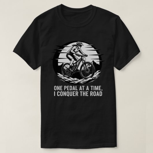 Quote MTB motivation. T-Shirt (Design vorne)