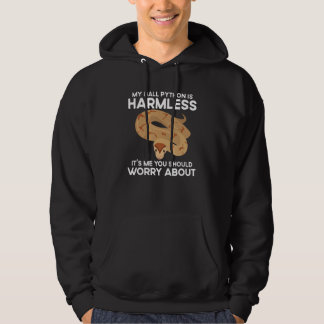 Quote My Ball Python Is Harmless Snake Reptile Hoodie