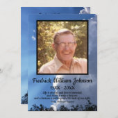 Quote Photo Cloud Background Funeral  Program Programm (Vorne/Hinten)