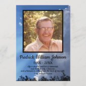 Quote Photo Cloud Background Funeral Program Programm (Vorderseite)