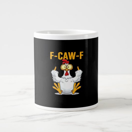 Quote Rooster Meme Classic Jumbo-Tasse (Vorderseite)