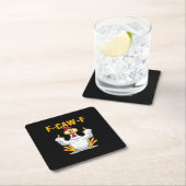 Quote Rooster Meme Classic Rechteckiger Pappuntersetzer (Vor Ort)