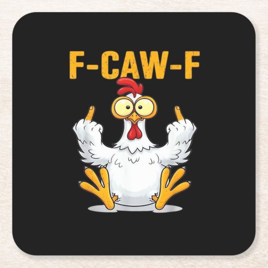 Quote Rooster Meme Classic Rechteckiger Pappuntersetzer (Vorderseite)