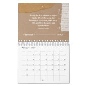 Quote Scrapbook style 2025 Vintag Kalender (Feb 2027)