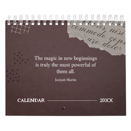 Quote Scrapbook style 2025 Vintag Kalender (Titelbild)