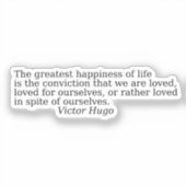 Quoten about life by Victor Hugo Aufkleber (Vorderseite)