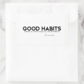 QUOTEN: Aristoteles: Gute Gewohnheiten Rechteckiger Aufkleber (Tasche)