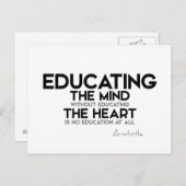 QUOTEN: Aristoteles: Psychologie erziehen, Herz Postkarte (Vorne/Hinten)