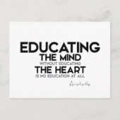 QUOTEN: Aristoteles: Psychologie erziehen, Herz Postkarte (Vorderseite)