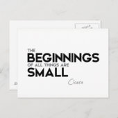 QUOTEN: Cicero: Anfänge sind klein Postkarte (Vorne/Hinten)