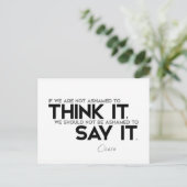 QUOTEN: Cicero: Denken Sie es, sagen Sie es Postkarte (Stehend Vorderseite)