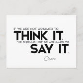 QUOTEN: Cicero: Denken Sie es, sagen Sie es Postkarte (Vorderseite)