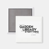 QUOTEN: Cicero: Garten und Bibliothek Magnet (Vorderseite/Rückseite)