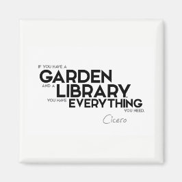 QUOTEN: Cicero: Garten und Bibliothek Magnet