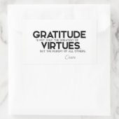 QUOTEN: Cicero Rechteckiger Aufkleber (Tasche)