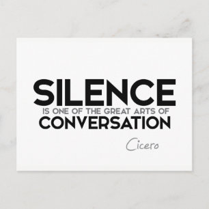 QUOTEN: Cicero: Stille, Konversation Postkarte
