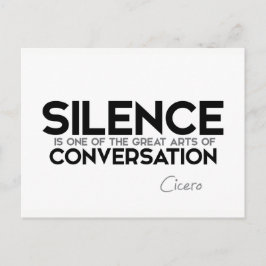 QUOTEN: Cicero: Stille, Konversation Postkarte