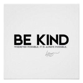 QUOTEN: Dalai Lama - Seien Sie freundlich Poster