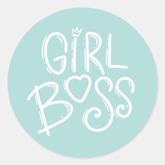 QUOTEN FÜR DIE LIEBE VON MIRL BOSS SELBST RUNDER AUFKLEBER (Vorderseite)