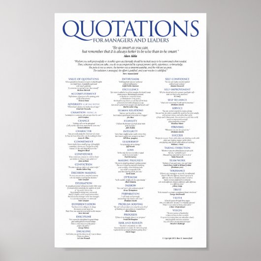 Quoten für Manager und Führungskräfte Poster (Vorne)