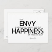 QUOTEN: Heraclitus: Neid hält immer länger Postkarte (Vorne/Hinten)