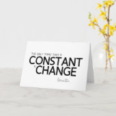 QUOTEN: Heraclitus: Veränderung ist konstant Karte (Gelbe Blume)