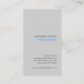 QUOTEN in der "LT GRAY Designer Business Card" Visitenkarte (Rückseite)