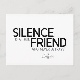 QUOTEN: Konfuzius: Stille, wahrer Freund Postkarte
