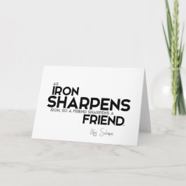 QUOTEN: König Solomon: Ein Freund schärft einen Fr Karte