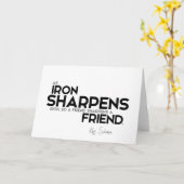 QUOTEN: König Solomon: Ein Freund schärft einen Fr Karte (Gelbe Blume)