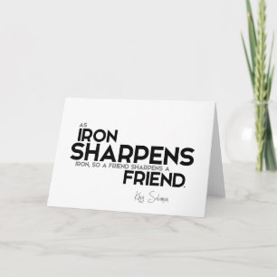 QUOTEN: König Solomon: Ein Freund schärft einen Fr Karte