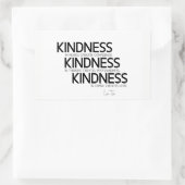 QUOTEN: Lao Tzu: Güte Rechteckiger Aufkleber (Tasche)