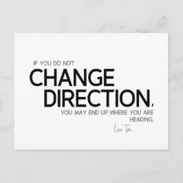 QUOTEN: Lao Tzu: Richtung ändern Postkarte