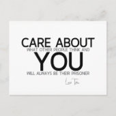 QUOTEN: Lao Tzu: Vorsicht bei dir Postkarte (Vorderseite)