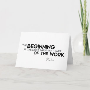 QUOTEN: Plato: Der Anfang, die Arbeit Karte