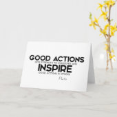 QUOTEN: Plato: Gute Aktionen geben Stärke Karte (Gelbe Blume)